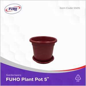 FUHO Plant Pot w/ Plate 5"