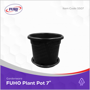 FUHO Plant Pot w/ Plate 7"