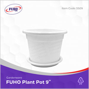 FUHO Plant Pot w/ Plate 9"