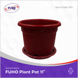 FUHO Plant Pot w/ Plate 11"