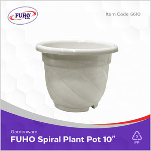 FUHO Spiral Plant Pot 10"