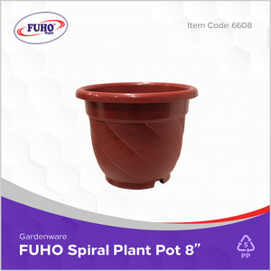 FUHO Spiral Plant Pot 8"