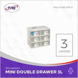 FUHO Mini Double Drawer 3 Layers