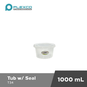 1000mL Plexco Tub w/ Seal