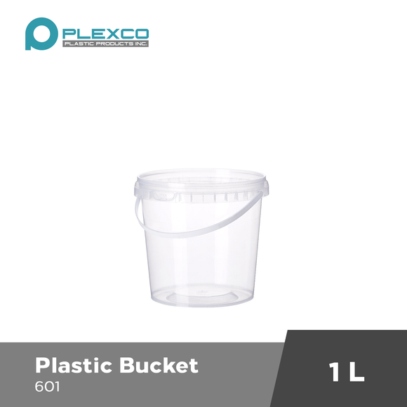 1L Plexco Bucket w/ Seal Translucent