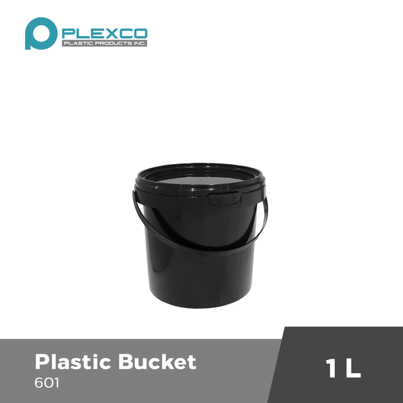 1L Plexco Bucket w/ Seal Black