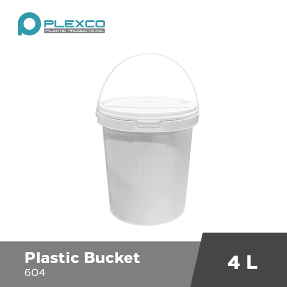 4L Plexco Bucket w/ Seal White