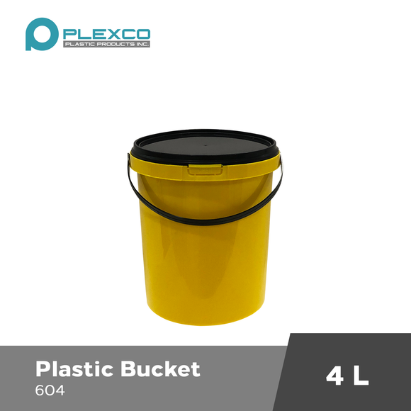 4L Plexco Bucket w/ Seal Yellow