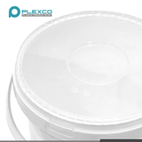 12L Plexco Bucket w/ Seal White